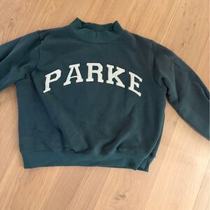 PARKE Hunter Green Mock Neck